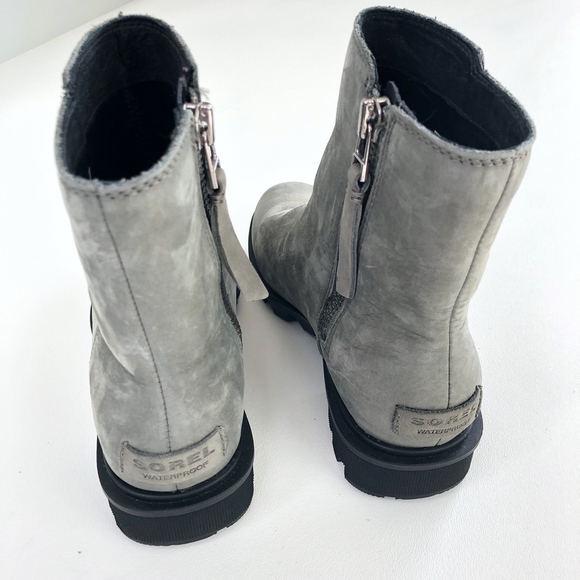 Sorel | Grey Phoenix Zip Boot Waterproof Leather - Picture 4 of 6
